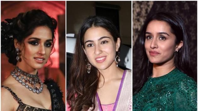 (From L) Disha Patani, Sara Ali Khan and Shraddha Kapoor.