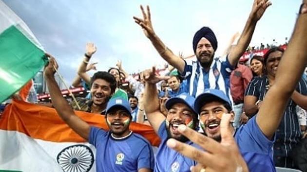 Indian fans in Auckland.(BCCI/ Instagram) Indian fans in Auckland.(BCCI/ Instagram)