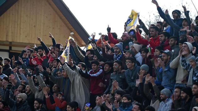 “If you are a Kashmiri, even if you are a sportsperson, you are labelled a terrorist,” said midfielder Khalid Qayoom. “We want to change that perception. Kashmiris are not terrorists, it is just a label thrust on us.” But there were stark reminders of the troubles outside after his team’s 1-0 home win over Chennai City last week. Armed police and armoured vehicles patrolled as 15,000 rapturous fans cheered. (Tauseef Mustafa / AFP)