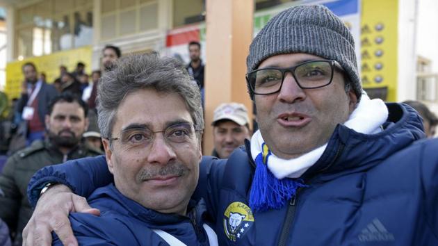 Real Kashmir have come a long way since newspaper editor Shamim Meraj (R) and businessman Sandeep Chattoo (L) raised funds to buy 500 footballs to keep local youths occupied after deadly floods in 2014. The club took formal shape in March 2016. Chattoo said Real Kashmir started as “a joke”. “We just threw out the idea and went step-by-step. I had no idea how far it would go,” he said. (Tauseef Mustafa / AFP)