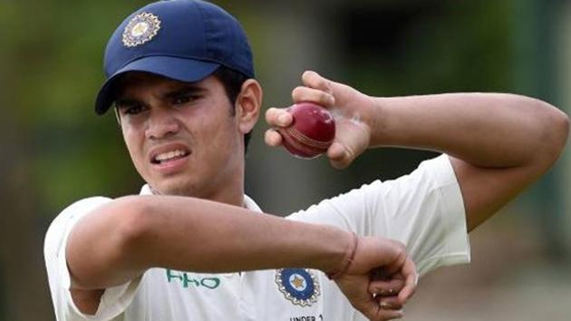 Arjun Tendulkar was selected in the Mumbai U-23 squad for BCCI’s One Day League.(Twitter)