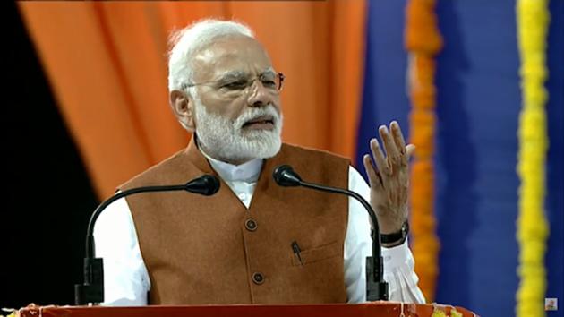 PM Modi addresses a gathering in Hubballi (BJP/Twitter) PM Modi addresses a gathering in Hubballi (BJP/Twitter)