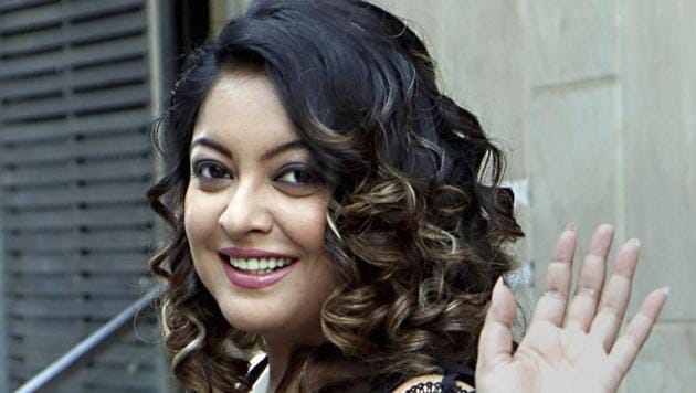 Tanushree Dutta after an interview in Mumbai.(PTI)