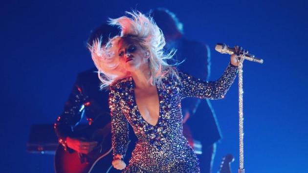 Lady Gaga performs at the 2019 Grammy Awards.(REUTERS)