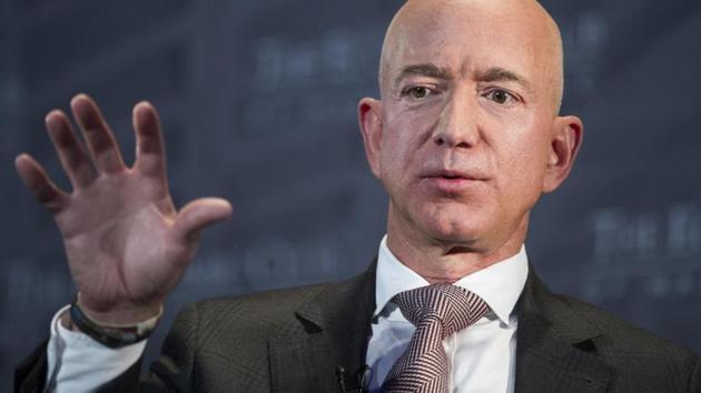 Jeff Bezos, Amazon founder and CEO, said the National Enquirer is threatening to publish “intimate photos’ of him.(AFP) Jeff Bezos, Amazon founder and CEO, said the National Enquirer is threatening to publish “intimate photos’ of him.(AFP)