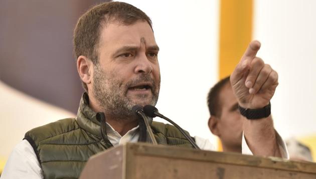 Congress President Rahul Gandhi (Sanjeev Verma/HT PHOTO) Congress President Rahul Gandhi (Sanjeev Verma/HT PHOTO)