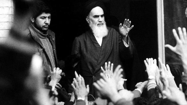 Ayatollah Ruhollah Khomeini (C), is greeted by supporters at the Alavi School upon his return in Tehran, Iran on February 1, 1979. Unrest sprouted with religious riots in the holy city of Qom a year ago on January 7 in 1978. The death of seven demonstrators set off a cycle of anti-Shah violence on each successive 40th day of mourning. (REUTERS File) Ayatollah Ruhollah Khomeini (C), is greeted by supporters at the Alavi School upon his return in Tehran, Iran on February 1, 1979. Unrest sprouted with religious riots in the holy city of Qom a year ago on January 7 in 1978. The death of seven demonstrators set off a cycle of anti-Shah violence on each successive 40th day of mourning. (REUTERS File)