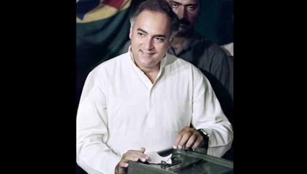 Former Prime Minister Rajiv Gandhi was assassinated in Sriperumbudur near Chennai on May 21, 1991 by a suicide bomber of the LTTE.(HT File Photo)
