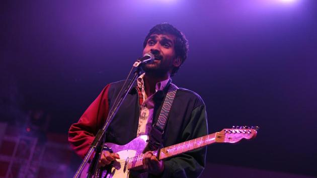 Prateek Kuhad during his performance at Reverie, the annual cultural fest of Gargi College.