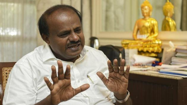 Karnataka chief minister HD Kumaraswamy has set up a special investigation team to probe the two audio clips he released last week claiming that BJP leader BS Yeddyurappa was trying to poach a legislator from his party. He also accused PM Modi and BJP chief Amit Shah of being directly involved in the alleged attempts to destabilise the eight-month-old coalition government. (Shailendra Bhojak / PTI File)
