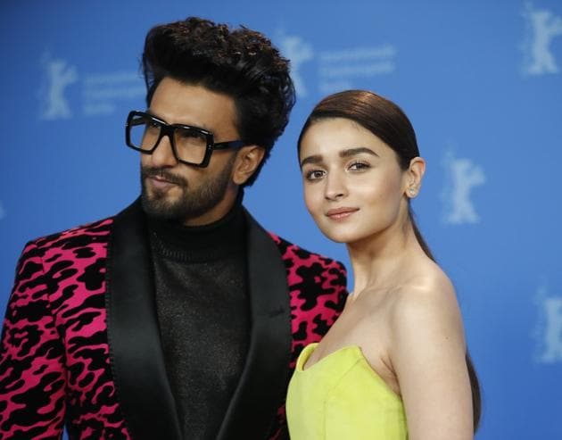 Actors Alia Bhatt and Ranveer Singh pose during a photocall to promote the movie Gully Boy at the 69th Berlinale International Film Festival in Berlin.(REUTERS)