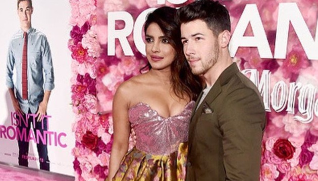 Priyanka Chopra and Nick Jonas at the premiere of Isn’t It Romantic?
