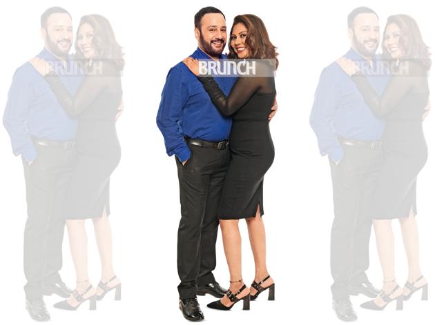 Maninee and Mihir dated for exactly a week before getting married. On Maninee: Dress, Fuss Pot; shoes, Inc 5; jewellery, Shimmeria. On Mihir: Trousers and shoes, Giorgio Armani; shirt, Zara; belt, Marks & Spencer(Shivangi Kulkarni)