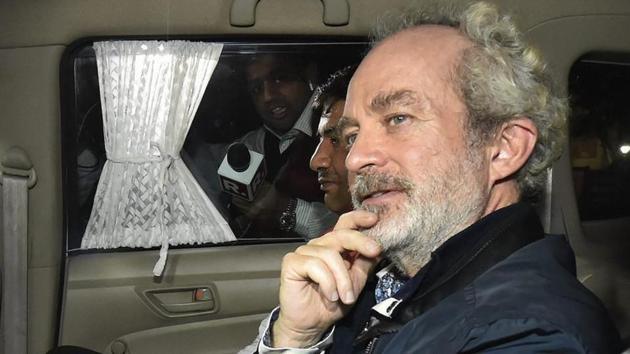 Agusta Westland scam accused middleman Michel Christian at CBI headquarters in New Delhi, on early Wednesday, Dec. 5, 2018. (PTI file photo) Agusta Westland scam accused middleman Michel Christian at CBI headquarters in New Delhi, on early Wednesday, Dec. 5, 2018. (PTI file photo)