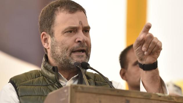 Congress president Rahul Gandhi. (Sanjeev Verma/HT FILE PHOTO) Congress president Rahul Gandhi. (Sanjeev Verma/HT FILE PHOTO)