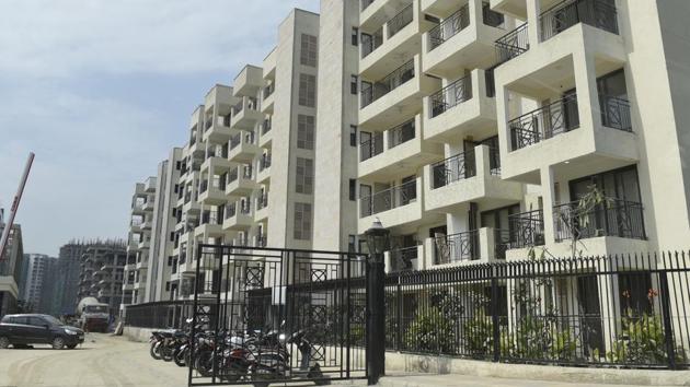 A view of NBCC flats made for government servants in East Kidwai Nagar in New Delhi.(Sanchit Khanna/HT File)