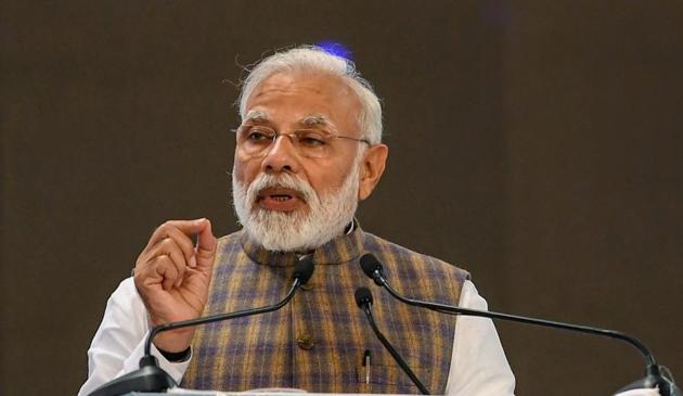 Greater Noida: Prime Minister Narendra Modi addresses during the inauguration of 13th International Oil and Gas Conference - PETROTECH 2019 at India Expo Centre, at Greater Noida, Monday, Feb.11, 2019. (PIB Photo via PTI)(PTI2_11_2019_000071B) (PTI) Greater Noida: Prime Minister Narendra Modi addresses during the inauguration of 13th International Oil and Gas Conference - PETROTECH 2019 at India Expo Centre, at Greater Noida, Monday, Feb.11, 2019. (PIB Photo via PTI)(PTI2_11_2019_000071B) (PTI)