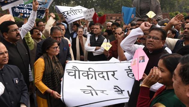 The Congress has said the CAG report on Rafale makes the cost comparison meaningless as it is “hidden behind Aligned Price”. Hours after the report was tabled, the Congress said, “This is the first time in history that a CAG report to Parliament has redacted numbers. This in itself raises a big question mark on the report. The comparison of the prices is based on the Aligned Price, the calculation of which is opaque.” (Arvind Yadav / HT Photo) The Congress has said the CAG report on Rafale makes the cost comparison meaningless as it is “hidden behind Aligned Price”. Hours after the report was tabled, the Congress said, “This is the first time in history that a CAG report to Parliament has redacted numbers. This in itself raises a big question mark on the report. The comparison of the prices is based on the Aligned Price, the calculation of which is opaque.” (Arvind Yadav / HT Photo)