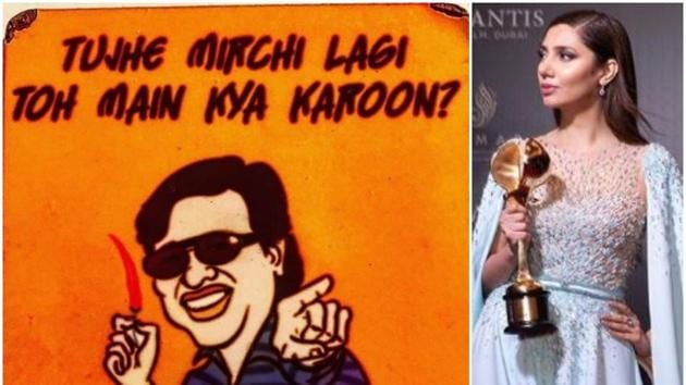 Mahira Khan shared a picture of her fridge magnet featuring Govinda on Instagram. She was also in Dubai for an awards function. (Instagram) Mahira Khan shared a picture of her fridge magnet featuring Govinda on Instagram. She was also in Dubai for an awards function. (Instagram)