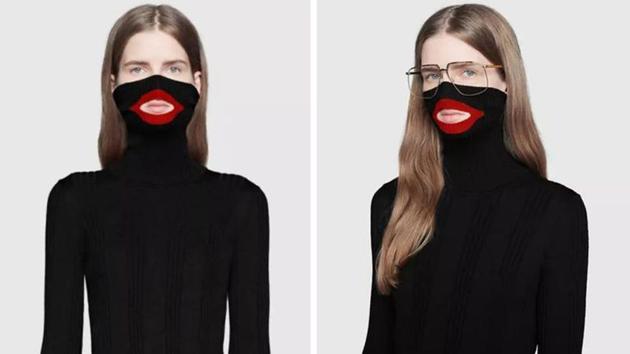 gucci black sweater with lips