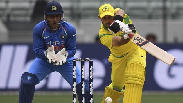 Australia's Glenn Maxwell during their ODI match against India in Melbourne.(AP)