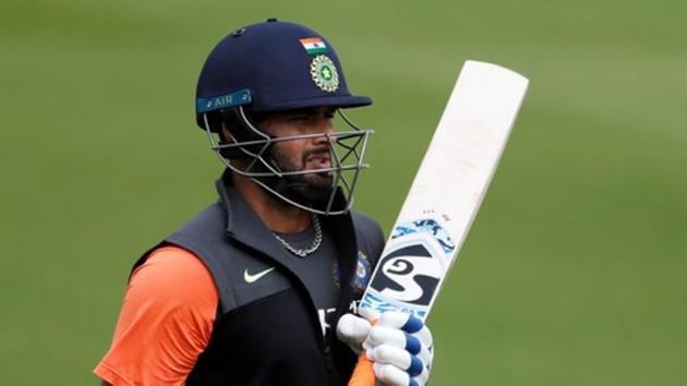 File image of India cricketer Rishabh Pant in action during a training session.(REUTERS)