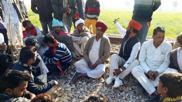 Gujjars have been holding demonstrations across Rajasthan demanding reservation.(ANI)