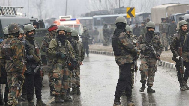 Late on Thursday evening, the government of India condemned the attack on security forces at Pulwama that left 43 CRPF jawans dead and many others injured.(HT Photo)