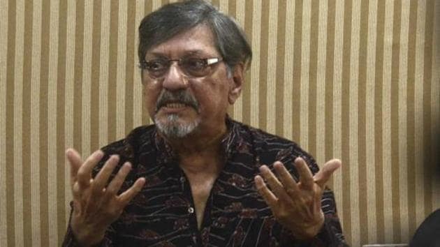 Actor Amol Palekar at a press conference in Pune following the NGMA snub.(HT Photo)