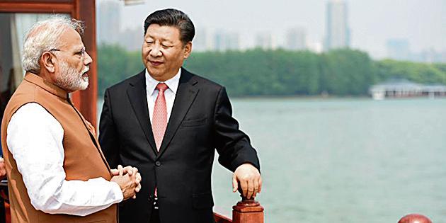 Prime Minister Narendra Modi and President of the People’s Republic of China, Xi Jinping in a house boat, Wuhan, China, April 28, 2018(PIB)