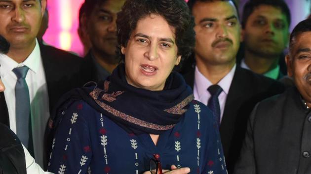 Priyanka Gandhi Vadra, the newly appointed general secretary of the Congress, will address a press conference in Lucknow on Thursday. (Subhankar Chakraborty/HT PHOTO) Priyanka Gandhi Vadra, the newly appointed general secretary of the Congress, will address a press conference in Lucknow on Thursday. (Subhankar Chakraborty/HT PHOTO)