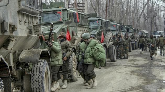 On Thursday, eight Central Reserve Police Force jawans were killed and many others injured in a blast at Lethpora on the Srinagar-Anantnag highway. Jammu and Kashmir police spokesperson has confirmed that it was an improvised explosive device (IED) blast. The explosion was followed by gunshots aimed at the security forces in Pulwama district of the state. (PTI File)
