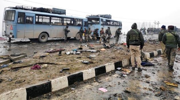 A 22-year-old suicide bomber rammed his explosive-laden car into one of the buses in the 78-vehicle CRPF convoy on the Jammu-Srinagar highway in Awantipora area of Pulwama. (Reuters)