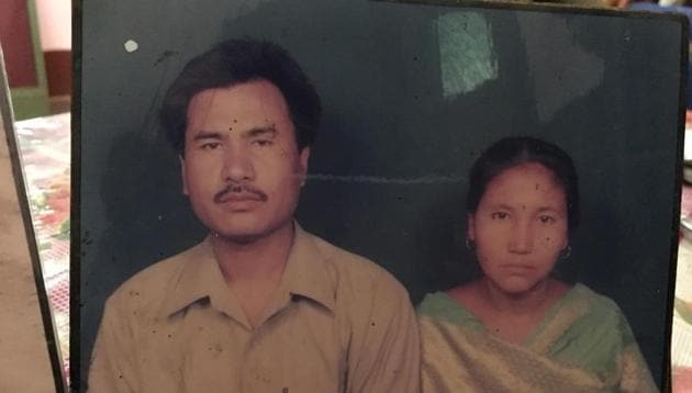 CRPF jawan Maneswar Basumatary and his wife. (Sadiq Naqvi/ HT photo) CRPF jawan Maneswar Basumatary and his wife. (Sadiq Naqvi/ HT photo)