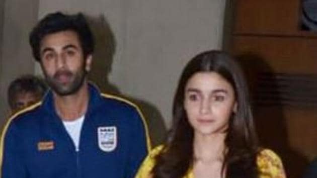 Alia Bhatt and Ranbir Kapoor at the Gully Boy special screening.