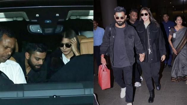 Watch]: Virat Kohli and Anushka Sharma spotted 'twinning' in matching  outfits at Mumbai Airport