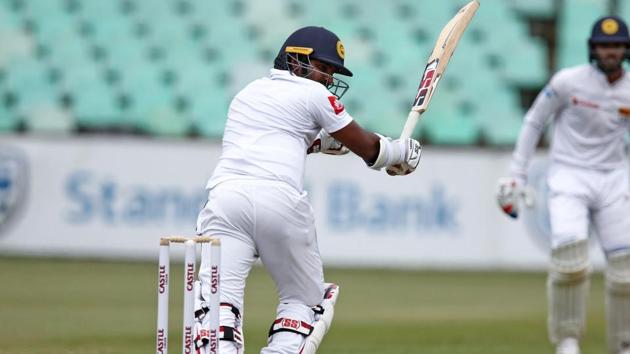 Kusal Perera bats the ball during day 2 of the first test match between South Africa and Sri Lanka.(AFP) Kusal Perera bats the ball during day 2 of the first test match between South Africa and Sri Lanka.(AFP)