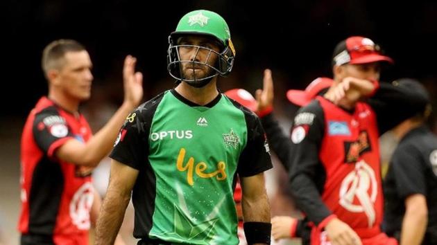 Glenn Maxwell walks off after getting dismissed in final.(BBL/ Twitter)