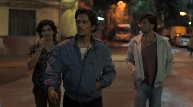 Vijay Varma (centre) with Ranveer Singh in Gully Boy.