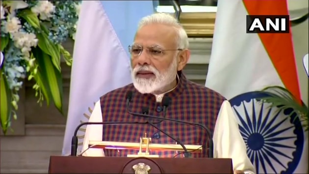 Prime Minister Narendra Modi on Monday said the time for talks were over and the world needed to act on terrorism now, days after the Pulwama attack which killed 40 CRPF personnel.(ANI/Twitter)