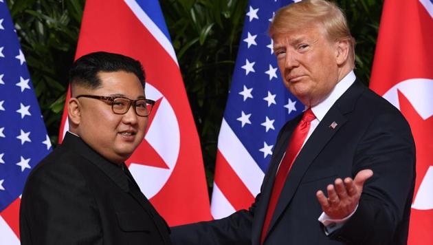 Like the first time Trump met Kim in June, Japanese Prime Minister Shinzo Abe has found himself on the outside peering in before their second summit set for Feb. 27-28 in Hanoi. (AFP) Like the first time Trump met Kim in June, Japanese Prime Minister Shinzo Abe has found himself on the outside peering in before their second summit set for Feb. 27-28 in Hanoi. (AFP)