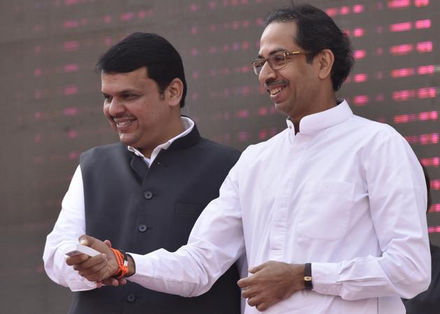 After criticising the Bharatiya Janata Party (BJP) for nearly five years over a range of issues, the Shiv Sena will now go out to seek re-election for Prime Minister Narendra Modi (Hindustan Times) After criticising the Bharatiya Janata Party (BJP) for nearly five years over a range of issues, the Shiv Sena will now go out to seek re-election for Prime Minister Narendra Modi (Hindustan Times)
