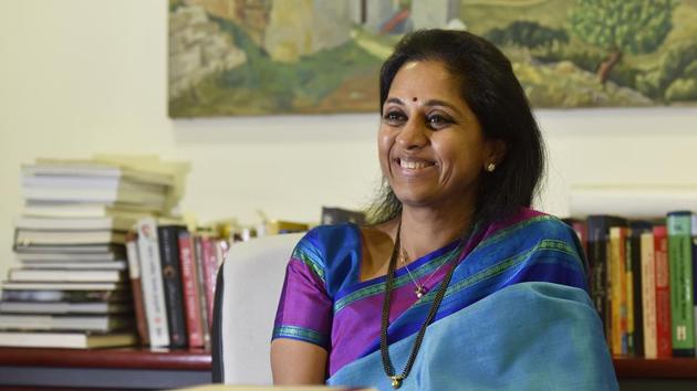 NCP MP Supriya Sule during an interview at her residence, 6 Janpath, in New Delhi on December 18.(Sanjeev Verma/HT PHOTO)
