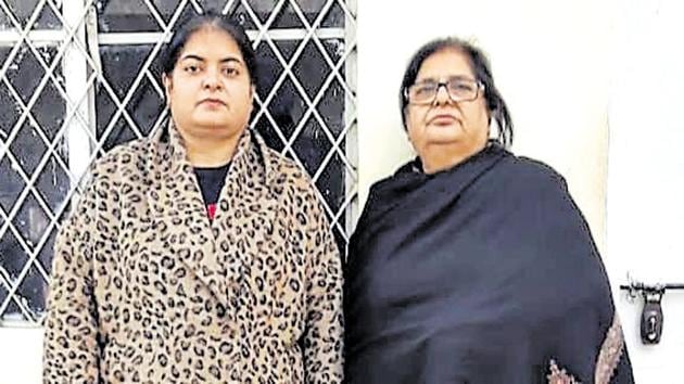 Anuradha Kapoor (left) and Molly Kapoor were nabbed from a hotel in south Delhi’s New Friends Colony on Saturday.(Photo: Sourced)
