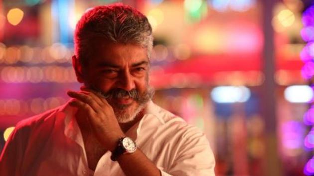 Ajith Kumar in a scene from his late film, Viswasam.