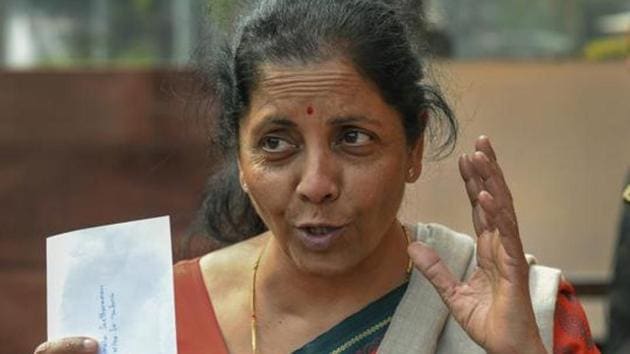 New Delhi: Defence Minister Nirmala Sitharaman speaks to the media persons at the Parliament during ongoing Budget Session, in New Delhi, Wednesday, Feb. 06, 2019. (PTI Photo/ Shahbaz Khan)(PTI2_6_2019_000069A) (PTI) New Delhi: Defence Minister Nirmala Sitharaman speaks to the media persons at the Parliament during ongoing Budget Session, in New Delhi, Wednesday, Feb. 06, 2019. (PTI Photo/ Shahbaz Khan)(PTI2_6_2019_000069A) (PTI)