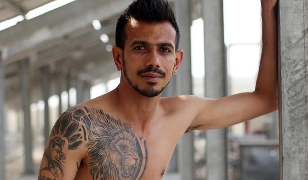 Cricketer Yuzvendra Chahal loves to get inked. He has a tattoo of an anchor and compass, of Shiva, and his zodiac sign, Leo.(Shivam Saxena/HT)