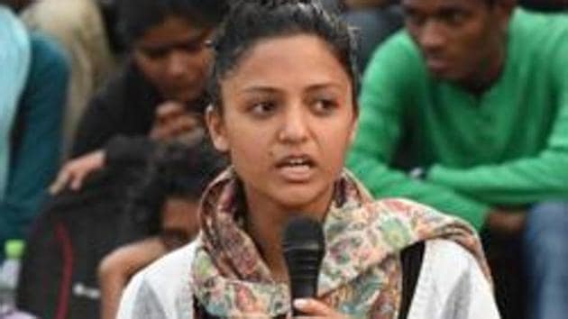 JNUSA former vice president Shehla Rashid(Hindustan Times File)