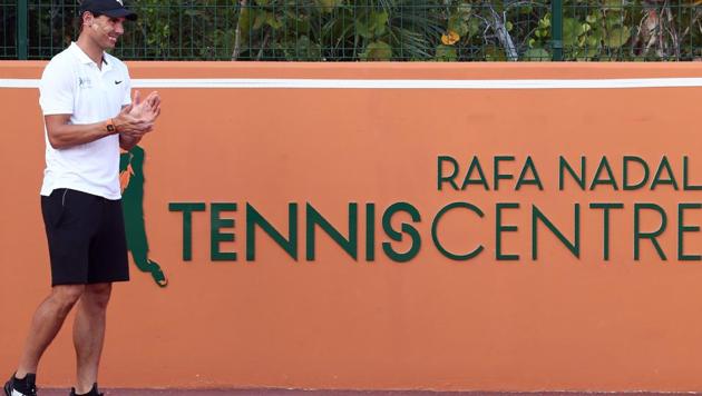 Spanish tennis player Rafael Nadal is pictured during the inauguration of the "Rafa Nadal Tennis Centre” at the Palladium Hotel in the Mexican seaside resort of Cancun(AFP) Spanish tennis player Rafael Nadal is pictured during the inauguration of the "Rafa Nadal Tennis Centre” at the Palladium Hotel in the Mexican seaside resort of Cancun(AFP)