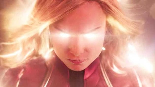 Brie Larson in and as Captain Marvel.